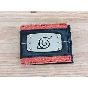 Naruto Shippuden Bioworld Wallet Metal Headband Plate Hidden Leaf Village Bifold